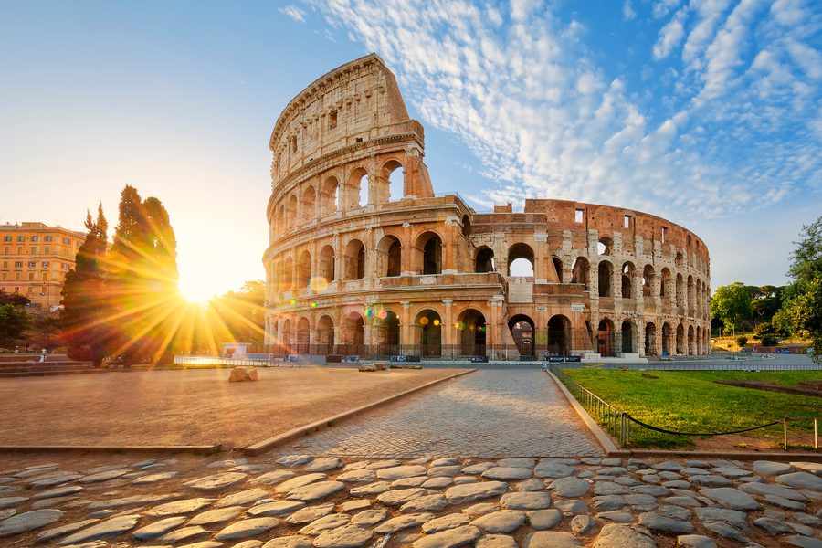 The Colosseum, Rome, at sunrise